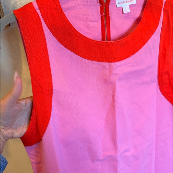 Red Dress Boutique- Bring the Good With you Pink Cotton Mini Shift Dress, L - Picture 2 of 9
